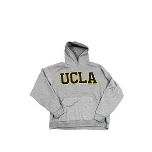 Vintage 90s UCLA Embroidered University Pullover Hoodie Size L Made In The USA